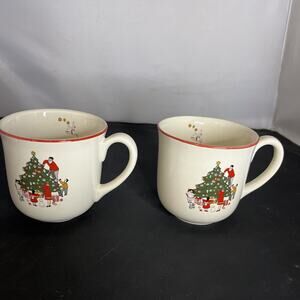 (2) Cuthbertson China Family Christmas (White) Mug